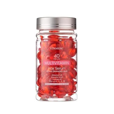 Imagem de Sérum Capilar Profissional 40 Cápsulas Vitaminas Cabelo, Fórmula Leve e Não Oleosa para Hidratação e Suavização (vitaminas)