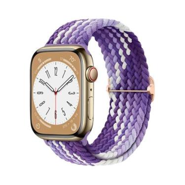 Imagem de Pulseira De Elástico Trançado Solo Loop Para Apple Watch De 45mm 44mm 