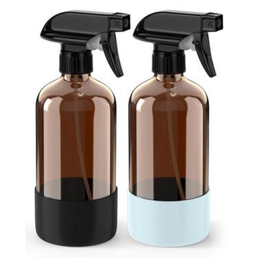 Imagem de Frasco de spray Bontip Glass com capa de silicone, 500 mL, pacote com 