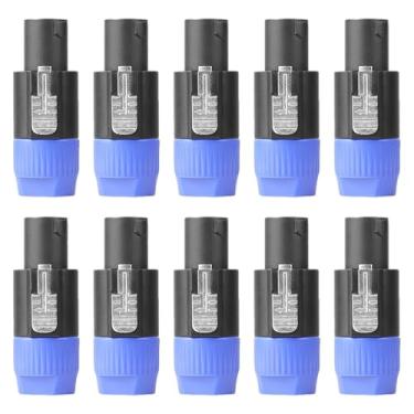 Imagem de harayaa Conjunto de 10 Conectores de Cabo Amplificador - Acessórios para Plugue de Alto-falante Profissional de Alto Desempenho