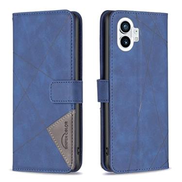Imagem de For Nothing Phone 1 Magnetic Buckle Rhombus Texture Leather Phone Case