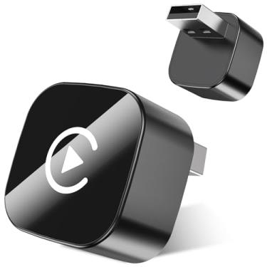 Imagem de WUCOHATI Adaptador de reprodução de carro com design mini USB, versão atualizada 2025, adaptador CarPlay sem fio, converte com fio para sem fio, adequado para dispositivos iPhone e Android, equipado