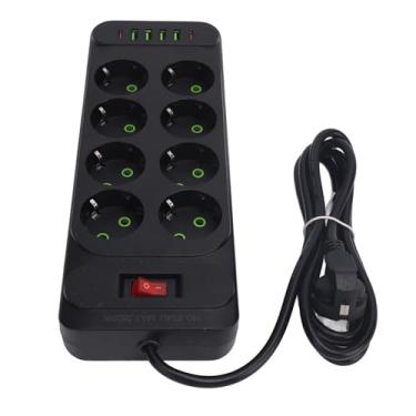 Imagem de Ymiko Faixa de Energia de 8 Tomadas Com Portas USB C e UE, Protetor contra Sobretensão Montável Em Parede Com Interruptores Individuais, Cabo de 6,6 Pés para Uso Em Mesa ou Escritório (#11)