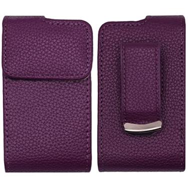 Imagem de Bolsa premium de segunda geração com clipe de cinto para bombas de insulina Medtronic MiniMed (todos os modelos) (vertical/1-A/roxo)