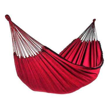 Imagem de Rede De Dormir Gigante Casal Algodão 170Kg Conforto - Vinho