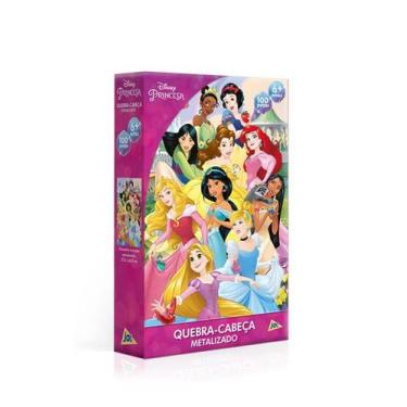 Imagem de Quebra-Cabeça - 100 Peças - Princesa Metalizado - Toyster
