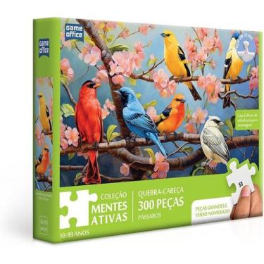 Imagem de Quebra-cabeça- 300 Peças Mentes Ativas Pássaros na Cerejeira - Toyster