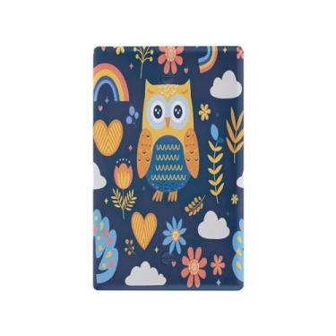 Imagem de Wassud Placa decorativa para tomada de luz, placa de parede para tomadas elétricas, desenhos de coruja, saídas duplas, capas