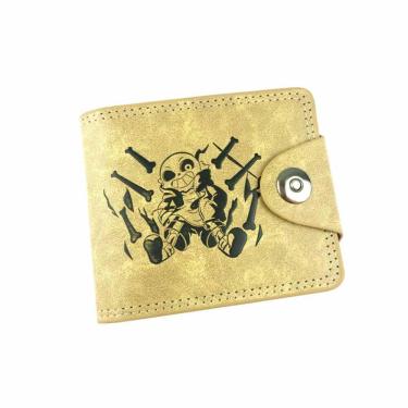 Imagem de Carteira Undertales Anime Characters Slim Bifold em couro PU