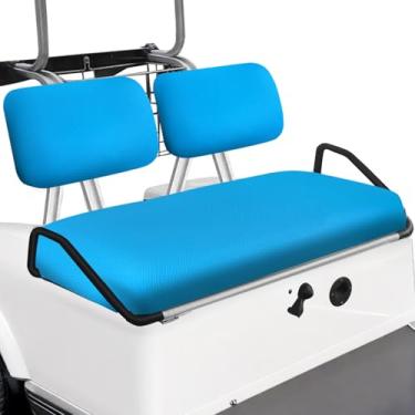 Imagem de Conjunto universal de capas de assento traseiro para carrinho de golfe adequado para Yamaha G22 G19 G16 G14 G11 G9 G8 G2, Club Car DS Pré-2000 OEM Almofada de assento dianteiro comum, tecido de malha