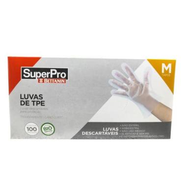 Imagem de Luva TPE Tam M (8) Descartável Superpro Bettanin Cx c/ 100 - Super Pro
