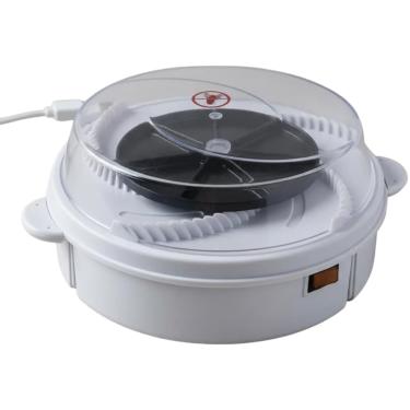 Imagem de Armadilha Pega Moscas USB Recarregável 20cm Silenciosa Giratória Ecológica Mata Mosquitos Pernilongos Insetos Ambientes Internos Externos Captura Eficiente