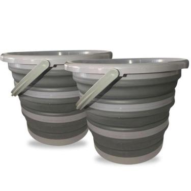 Imagem de Kit 2 Higienita Balde Retratil 10L