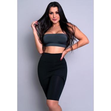 Imagem de Bermuda Lisa Saia Tapa Bumbum Suplex Fitness Academia Mvb Modas-Feminino