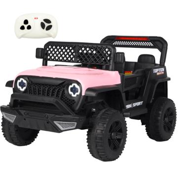 Imagem de Carro Eletrico Bang Toys Jipe Adventure Rosa 12V Controle Remoto