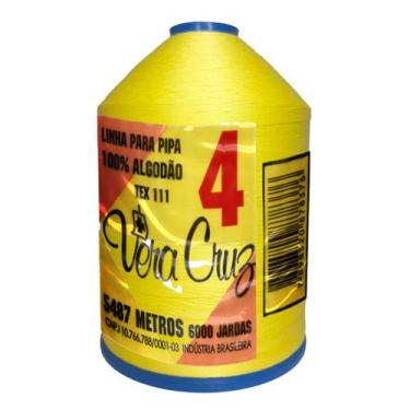 Imagem de Linha De Pipa Vera Cruz 6000 Jardas fio 4, 100% algodão sem adição de 