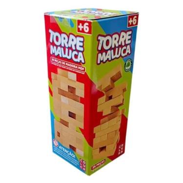 Imagem de Torre Maluca Educativa MDF 39 Peças Criatividade