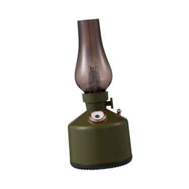 Imagem de KiBcsLic Umidificador em Formato de Lamparina a óleo Vintage, Luminária Noturna Retrô Clássica para Escritório E Ambientes Internos, Verde, Tamanho real