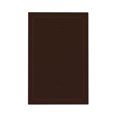 Imagem de Placa de parede branca decorativa marrom café 1 Gang No Device Capa de interruptor de luz em branco placa elétrica não utilizada Capas de placa frontal