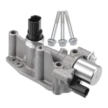 Imagem de Partuto Válvula variável de motor VVT Solenoide No.15810R1AA01 - Válvula de controle de óleo do eixo de cames do motor do carro - para Honda HR-V 2016-2020 Metal prateado - 1 peça