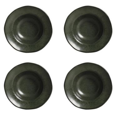 Imagem de Conjunto De Pratos Para Entrada/sobremesa 04 Peças Orgânico Greenery Porto Brasil