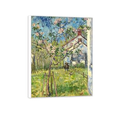 Imagem de David Burliuk Famosas impressões em tela de arte de parede prontas para pendurar. Jardineiro. Pintura com moldura branca para decoração de sala de estar 50 x 65 cm 20 x 26 polegadas