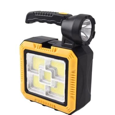 Imagem de Lanterna de Mão Recarregável com Iluminação Dupla 5W, Luz Frontal e Lateral, Maleta Integrada com Ferramentas, Bateria USB, Design Compacto e Resistente Emergências, Viagens, Camping e Uso Doméstico
