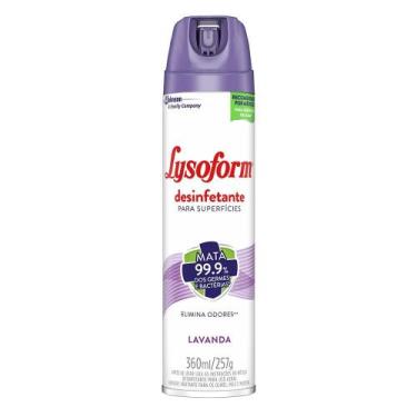 Imagem de Desinfetante Bactericida em Spray Lavanda Lysoform 360ml