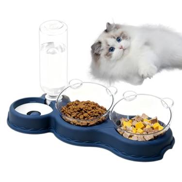 Imagem de Pratos Para Gatos | Bebedouro Automático Antiderrapante,Conjunto de Pratos para Água e Comida - Para Gatinhos Pequenos Médios Grandes Coelhos Todos Portes Uso em Férias Noite Casa