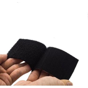 Imagem de Almofada autoadesiva Hook and Loop 5x15cm 10 pares pretas - Bulina