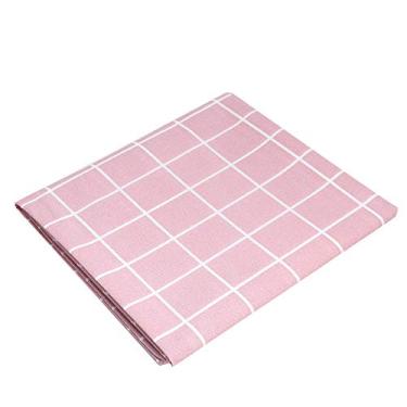 Imagem de Ainoli cozinha simples treliça impermeável toalha de mesa à prova de óleo chá pano de mesa decoração para casa (Xadrez Rosa)