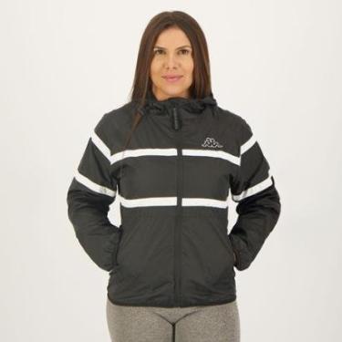 Imagem de Jaqueta Kappa Corta-Vento Logo Sport Feminina Preta-Masculino
