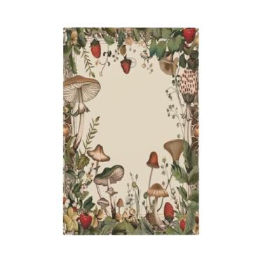 Imagem de SGEDAO Capas decorativas para interruptores prato rústico cogumelo jardim morango vermelho 1 gangue sem dispositivo único capas de tomada em branco placa de parede placa de interruptor de luz placa