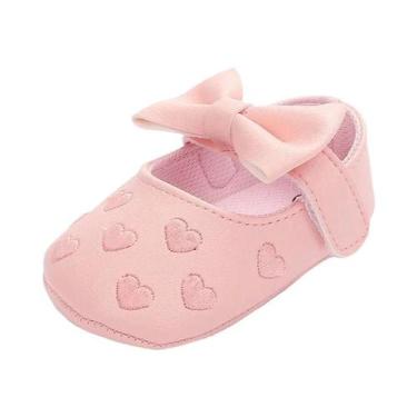 Imagem de Sapatos Para Bebês Meninas Meckior Clássicos Com Laço Em Forma De Cora