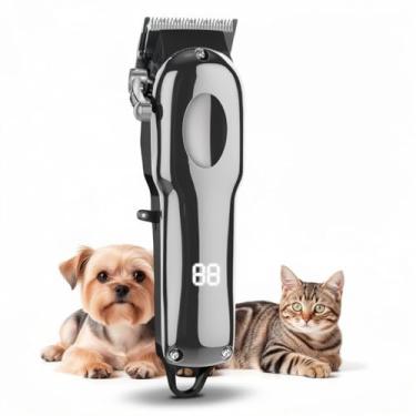 Imagem de HURRISE Tosquiadeiras Profissionais Sem Fio para Cavalos, Tosquiadeiras Elétricas de Metal Silencioso para Cavalos, Gado, Cães, Ovelhas, Com 4 Guardas, Aparador de Gado Recarregável