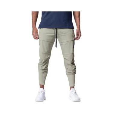 Imagem de Calças Cargo Masculinas De Verão De Secagem Rápida, Soltas, Elásticas,