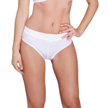 Imagem de Calcinha Cavada Triumph 24657 Microfibra, Branco, 42