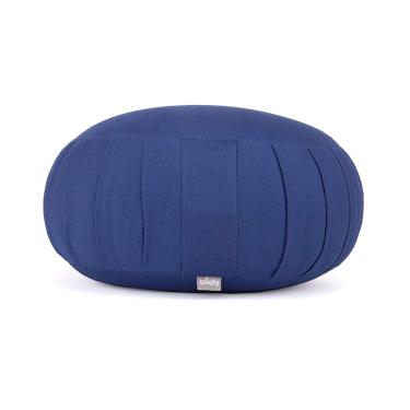 Imagem de YOGATERIA Bodhi Almofada de meditação Zafu Yoga | Zafu Eco | Almofada Puf de assento Yoga com recheio de Kapok/fibra de paina e capa em algodão eco 18cm x Ø 38.5 cm 1.7kg (Azul)