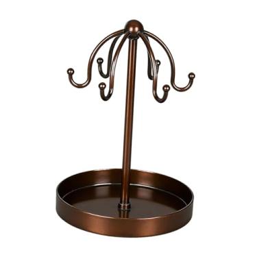 Imagem de Vaveren Porta-joias, suporte para chaves, cabide para colares, suporte moderno para chaves, expositor de joias para pulseiras, anéis e colares de mesa, Preto