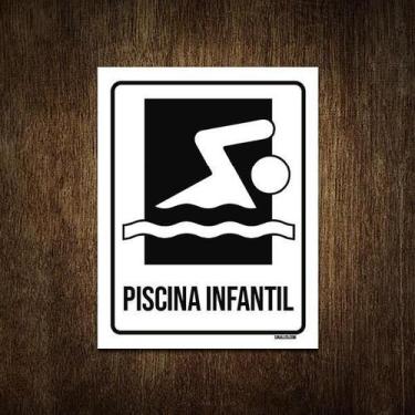 Imagem de Placa Condomínio Ambiente Piscina Infantíl 27X35 - Sinalizo.Com