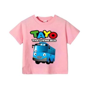 Imagem de Camisetas Infantis Kawaii Hip-hop Com Gola Redonda E Estampa De Tayo t
