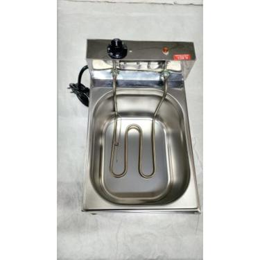 Imagem de Fritadeira elétrica industrial em aço inox 1 cuba 7 litros - MORAIS CO