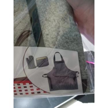 Imagem de ‍ KIT COZINHEIRO COM AVENTAL LUVA TÉRMICA E APARADOR – 3 PEÇAS QUALIDADE FUNCIONALIDADE DESIGN MODERNO (Azul)