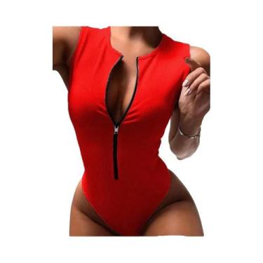 Imagem de Macacão Feminino Sexy Sem Mangas Com Zíper, Moda, Peça Única, Macacão 