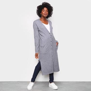 Imagem de Cardigan Tricô Facinelli Longo Bolso Feminino-Feminino