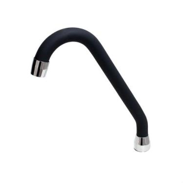 Imagem de Tubo J Silicone Preto Arejador Fixo Latão Cromado - Roddex
