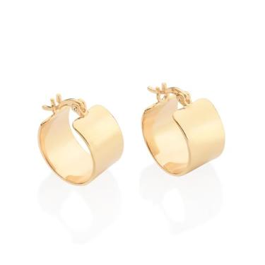 Imagem de Brinco Argola Lisa Banhado a Ouro 18k - 527246