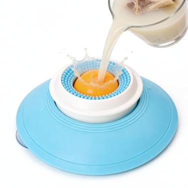 Imagem de Tigela para lamber cães Slow Feeder para petiscos líquidos, ventosa antiderrapante para cães com bola, caldo de osso, iogurte, lamber, brinquedo para cães grandes, médios e pequenos, suplemento