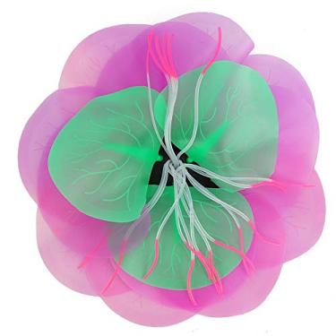 Imagem de Ainoli aquário artificial plantas aquáticas decoração tanque de peixes paisagismo multicolorido flor de lírio de água de lótus (Roxa)