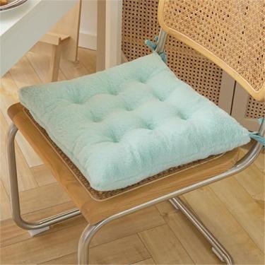 Imagem de Almofadas de cor sólida para cadeiras de jantar, antiderrapantes, macias e espessas, com amarras, para móveis de jardim e sala de jantar.